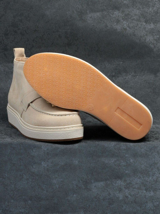 01-5172-5 BEIGE Ботинки женские демисезонные (натуральная замша, байка)