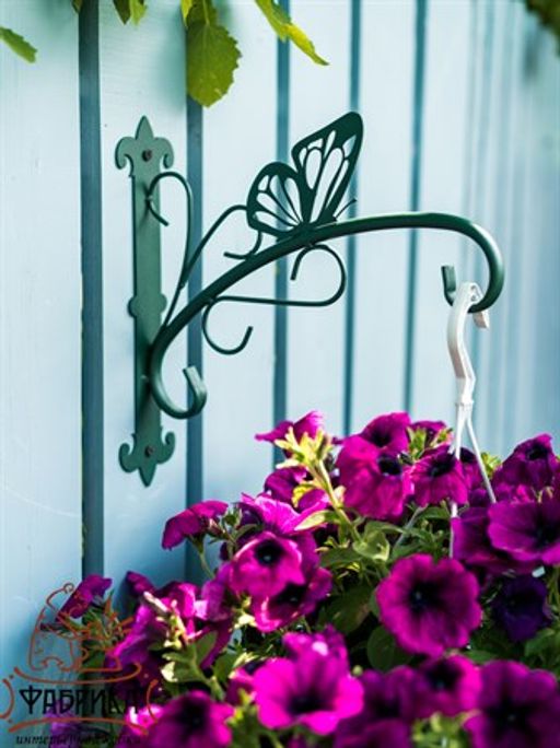 Кронштейн для подвесных кашпо Бабочка 201-032Gr - Фабрика интерьерной ковки фото 4