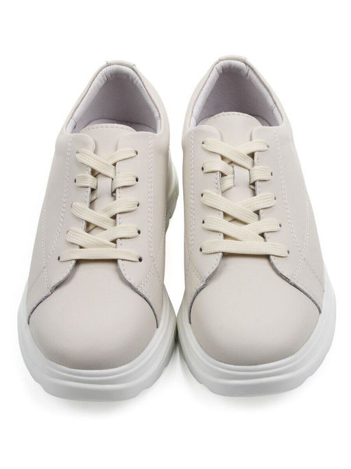 03-YD138-2 LT. BEIGE Полуботинки спортивные женские (натуральная кожа)