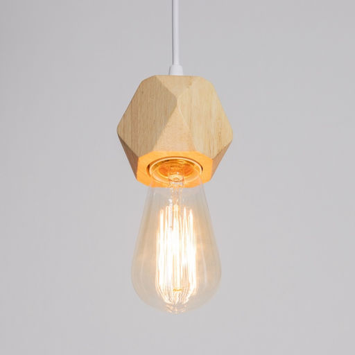 Светильник подвесной «Клауд» многогранник 1×40 Вт Е27 белый 5×6.5×95 см