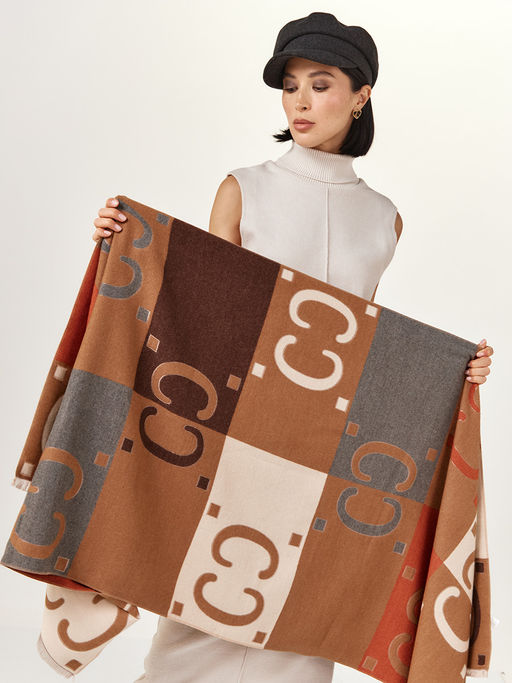 в составе ШЕРСТЬ  и КАШЕМИР Большой, мягкий, теплый  двусторонний палантин - Tantino фото 10