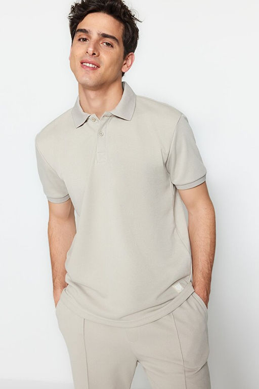 Ta_ Regular/Normal Kesim Etiket Aplikeli Polo Yaka T-shirt TMNSS23PO00016 - Trendyolmilla фото 2