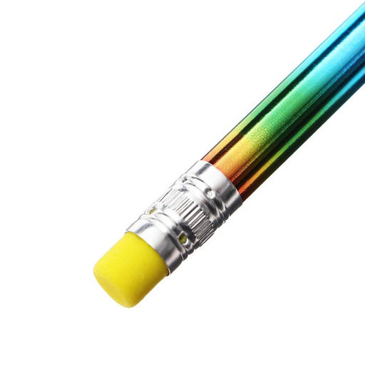 Цена за 12 шт. Карандаш чёрнографитный с ластиком Голограмма Calligrata, твёрдость НВ, МИКС  фото 5