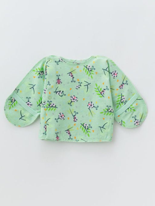 Распашонка для малышей из тонкого хлопка, зелёный - Lesi kids фото 17