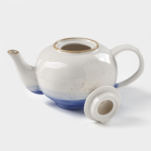 Заварочный чайник Доляна Космос, 600 мл, фарфор, синий  фото 3