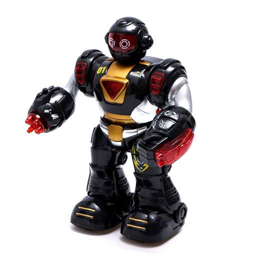 Робот «Супербот», интерактивный: световые и звуковые эффекты, работает от батареек, цвет золотой