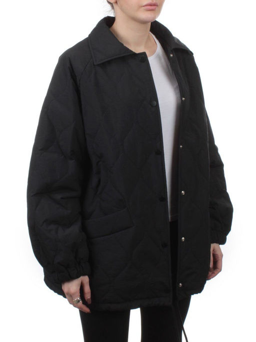 H24-213 BLACK Куртка демисезонная женская (100 гр. синтепон) - Fashion фото 6