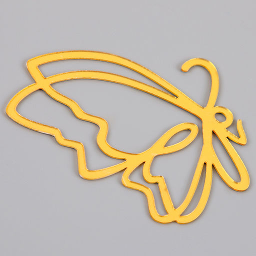 Набор для украшения Бабочки, набор 5 шт, цвет золото - Страна карнавалия фото 3