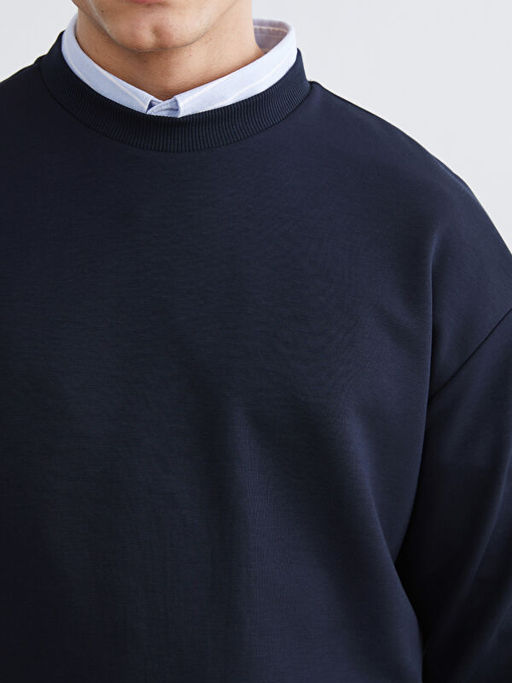 Bisiklet Yaka Erkek Sweatshirt