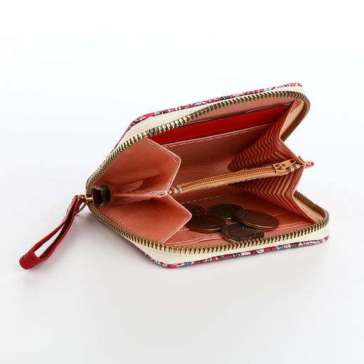 Кошелёк женский на молнии с ремешком, голубой