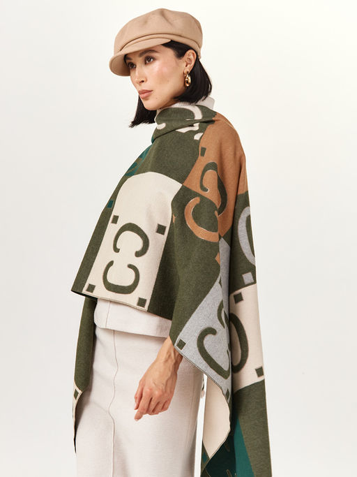 в составе ШЕРСТЬ  и КАШЕМИР Большой, мягкий, теплый  двусторонний палантин - Tantino фото 3