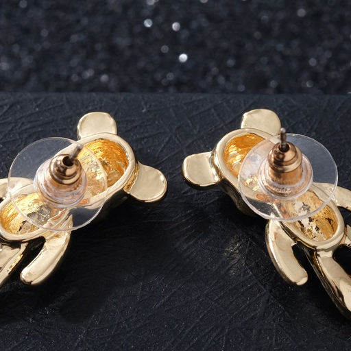 Серьги Плюшевый мишка, цвет золото - Queen fair фото 2