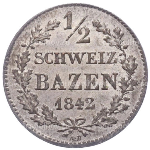 1/2 батцена 1842 года кантон Граубюнден Швейцария