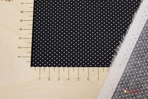 Импорт. хлопок Пшено-4 на черном, ш.1.48м, хлопок-100%, 105гр/м.кв - Купава фото 2