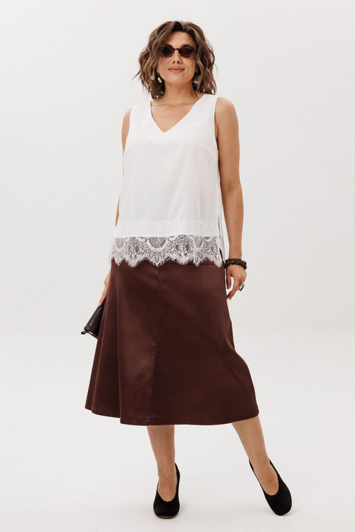 Юбка ANELLI 1510 жженная карамель