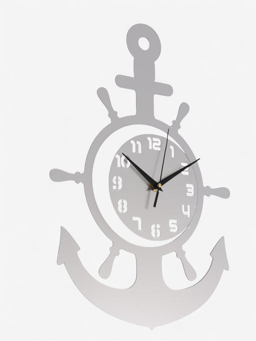 Часы настенные интерьерные Якорь, 3D, наклейка, 45?31 см