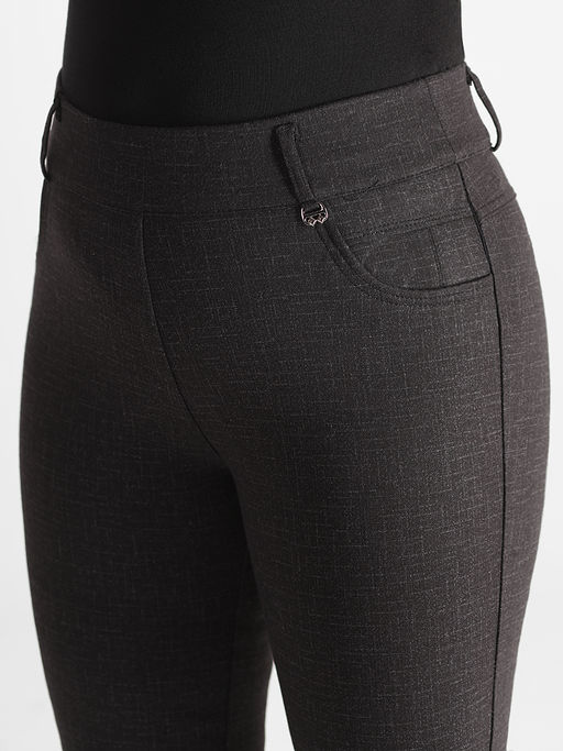 Брюки утепленные женские офисные на резинке - Almond фото 2