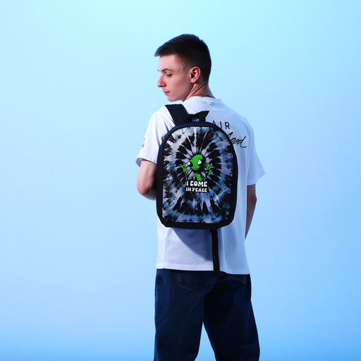 Рюкзак текстильный Инопланетянин, 38х14х27 см, цвет чёрный - Nazamok фото 11