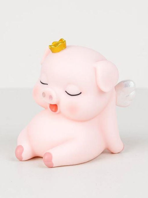 Копилка "King pig", pink (14 см), пластик