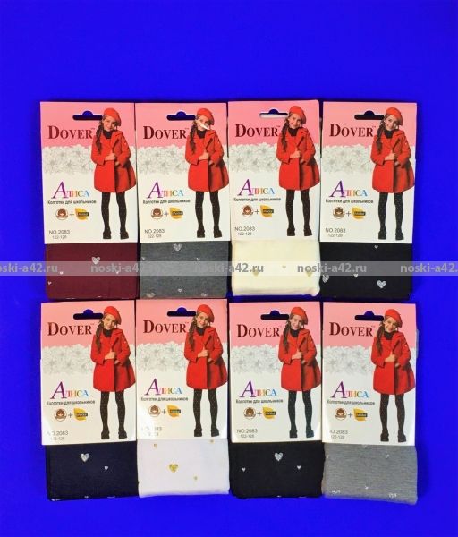 Цена за 10 шт. Dover (Алиса) колготки детские школьные СЕРДЕЧКИ арт. 2083 134-140  фото 4