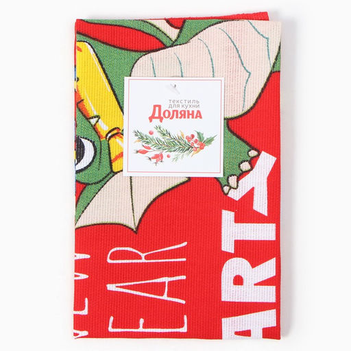 Полотенце Доляна Party 28х46 см, 100% хл, рогожка 164 г/м2  фото 5