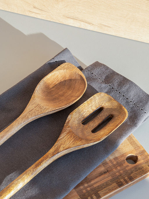 Лопатка для приготовления из дерева манго 35x6 коричневый дерево манго - Denastia фото 2