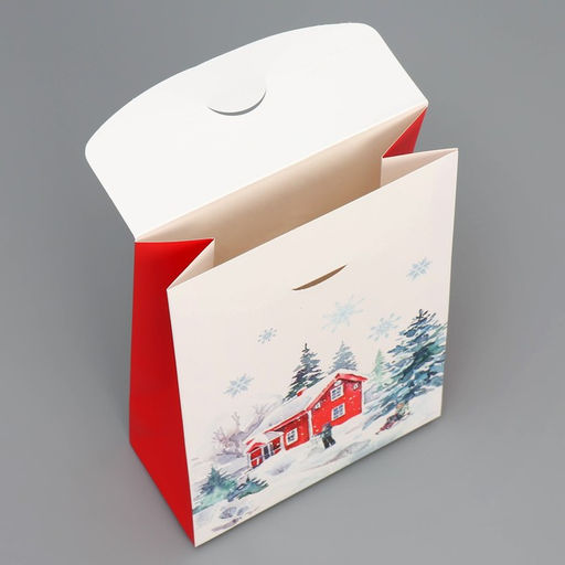 Цена за 2 шт. Коробка подарочная новогодняя складная «С Новым годом», 15×7×22 см