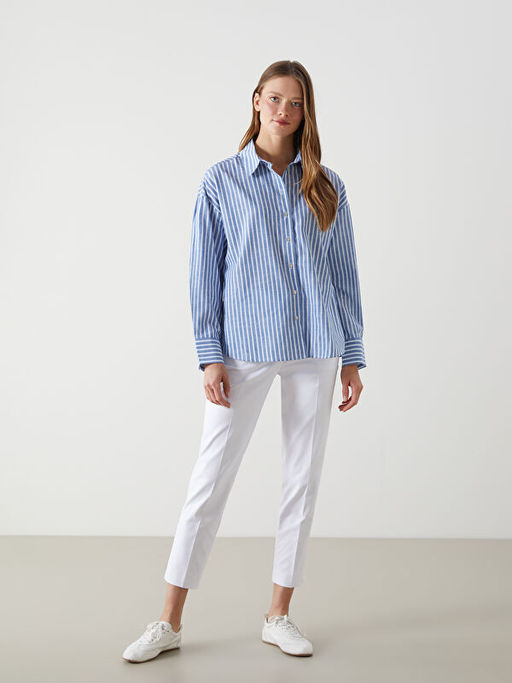 ?izgili Oversize Kad?n G?mlek