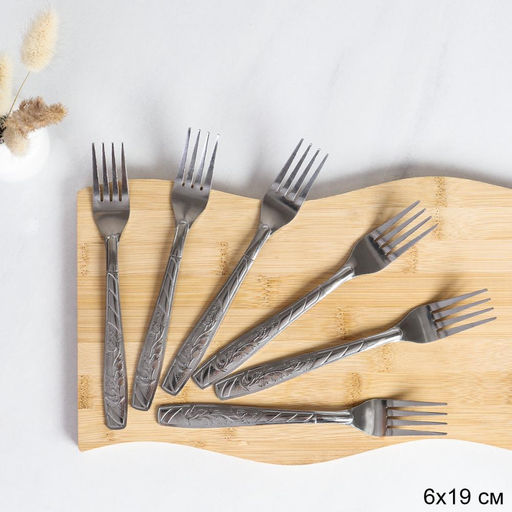 Вилка столовая 6 штук Серебро Берёзка / MJSP02 /уп 100/0,03 - ГалеонТрейд фото 3