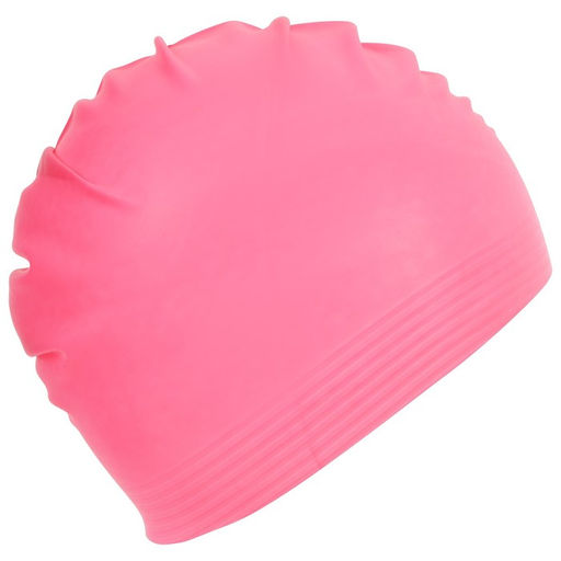 Шапочка для плавания взрослая ONLYTOP, резиновая, обхват 54-60, цвета МИКС