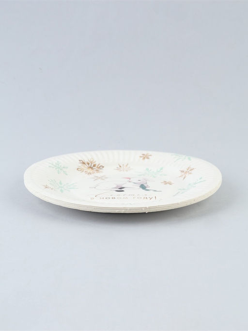 Цена за 10 шт. Тарелка бумажная "Барашек" (18 см)