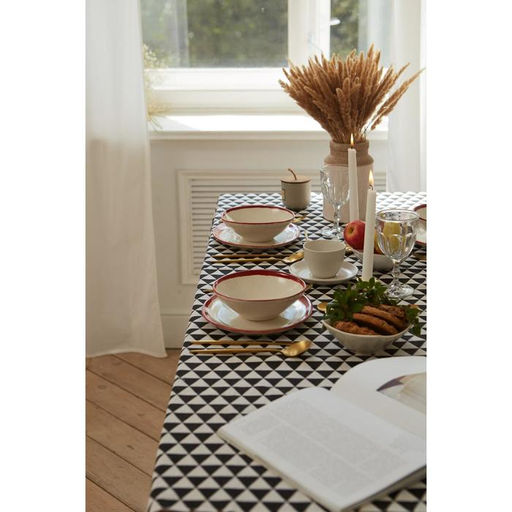 Скатерть Доляна Треугольники 145х1453см,100%пэ, рогожка 130 гр/м  фото 7