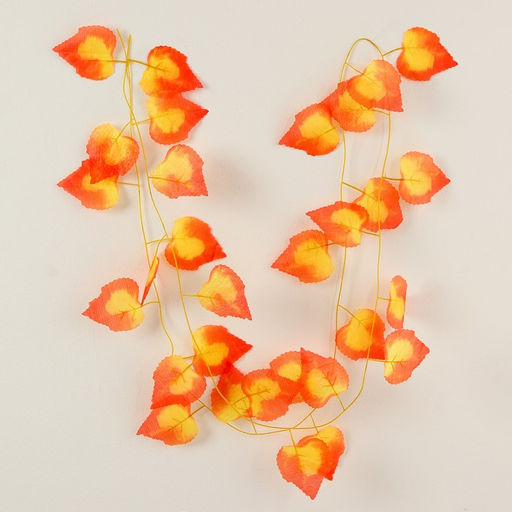 Декор «Гирлянда из листьев» длина: 2.4 м, ширина: 23 см, цвет жёлто-красный