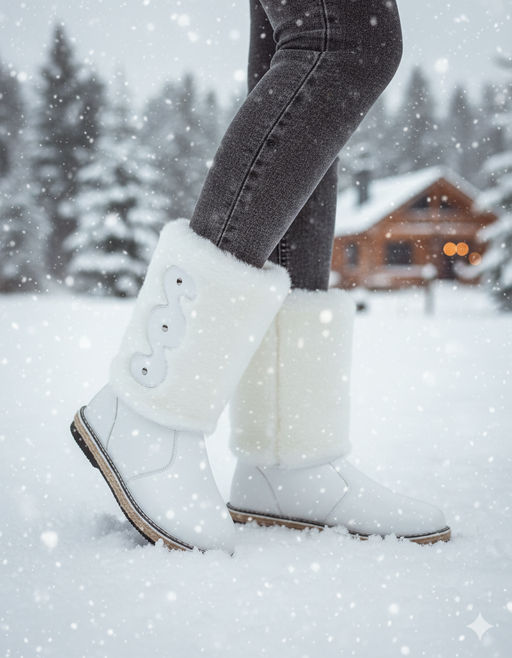 Унты женские на войлочной подошве., Белые.Молния