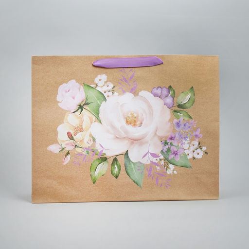 Пакет крафтовый горизонтальный Самой Лучшей, L 40 31 11,5 см - Дарите счастье фото 8