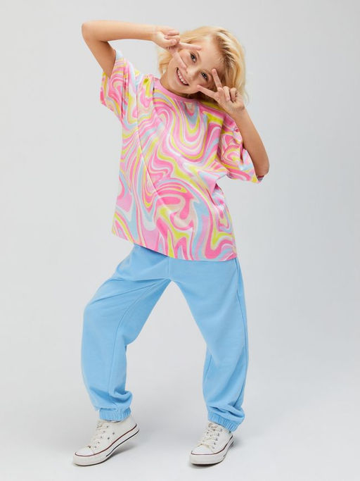 20230510007, Футболка детская для девочек Rind набивка - Acoola фото 2