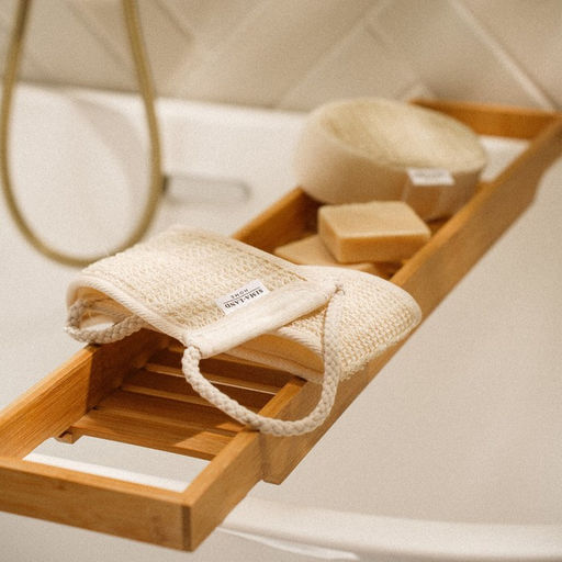 Мочалка - лента массажная SL Home «Ортика», крапива, 60×10 см, бежевая