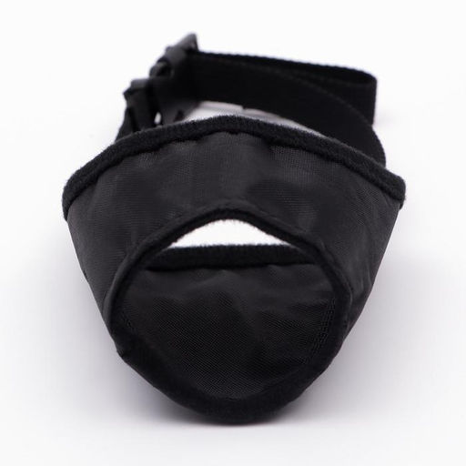 Намордник текстильный, размер 6 (длина по носу 7,3 см, обхват морды 27 см), чёрный - Пижон фото 6