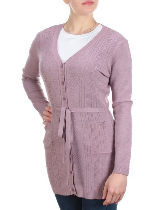 A519 Кардиган женский (65% хлопок, 15% кашемир, 20% эластан) - Фабричный китай фото 3