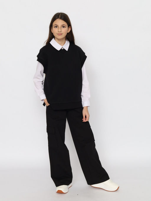 CRB wear / CWJG 70513-22 Брюки для девочки,черный/Ex.Cherubino  фото 2
