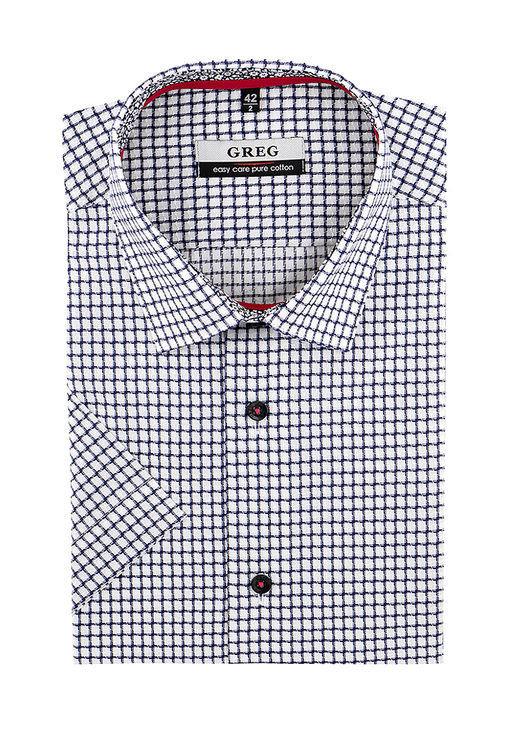 Сорочка мужская короткий рукав GREG 125/201/3723/ZS/C/1p  фото 2