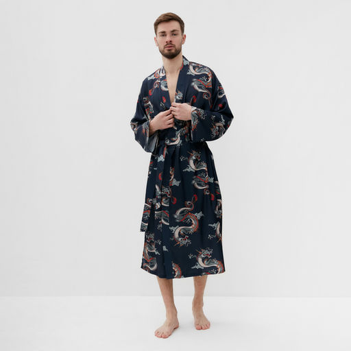 Халат домашний KAFTAN "Дракон", р.52-54, синий