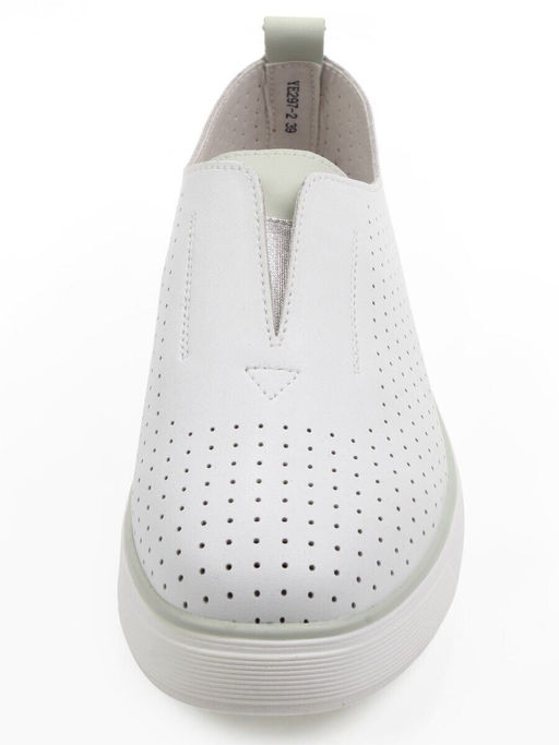 06-YE297-1 WHITE/OLIVE Туфли летние женские (натуральная кожа)