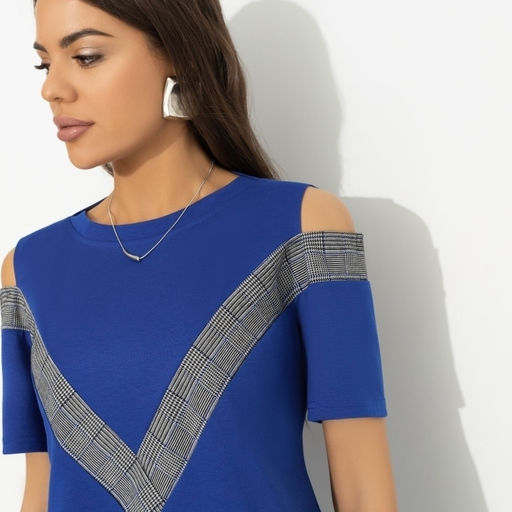 Брючный комплект из трикотажа Нешуточная конкуренция (blue 2 в 1) - Charutti фото 3