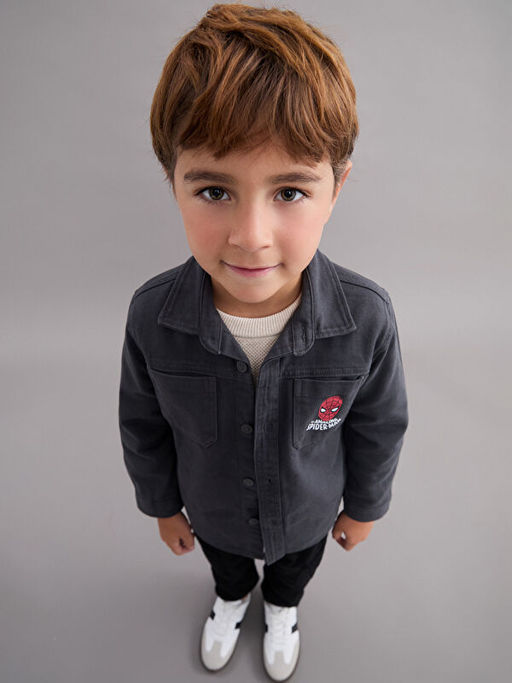 Spider-Man Bask?l? Erkek ?ocuk G?mlek