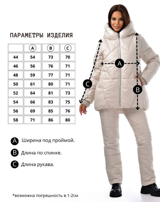 Зимняя куртка с вязанной отделкой - А+б коллекция фото 17