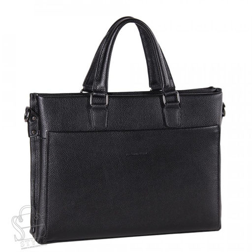 Портфель мужской кожаный 8815-4H black Heanbag/20(дефект) в Новосибирске