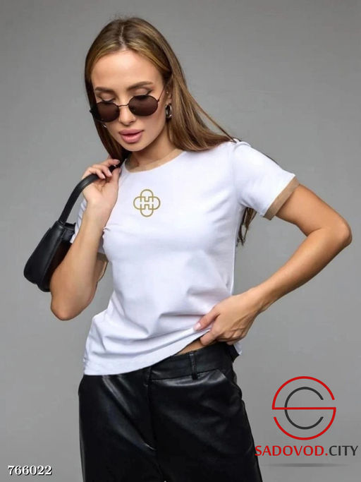 Футболка женская однотонная