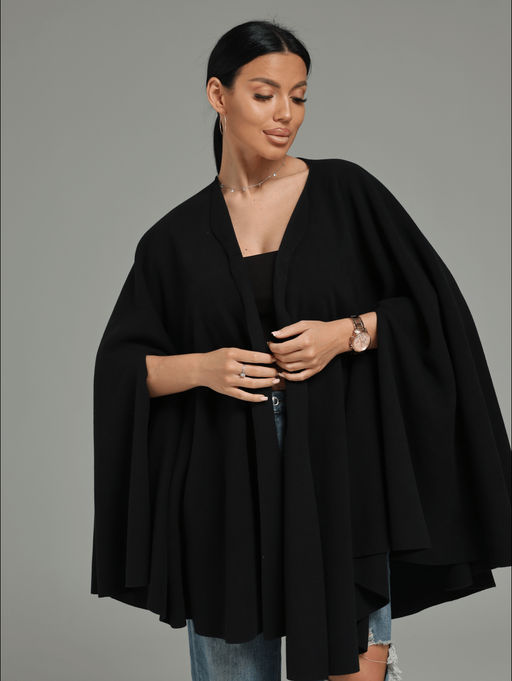 Миледи кардиган-пончо (черный)