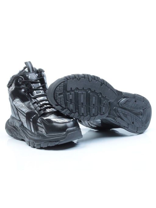 04-8525-4 BLACK Ботинки зимние женские (искусственные материалы) - Фабричный китай фото 13